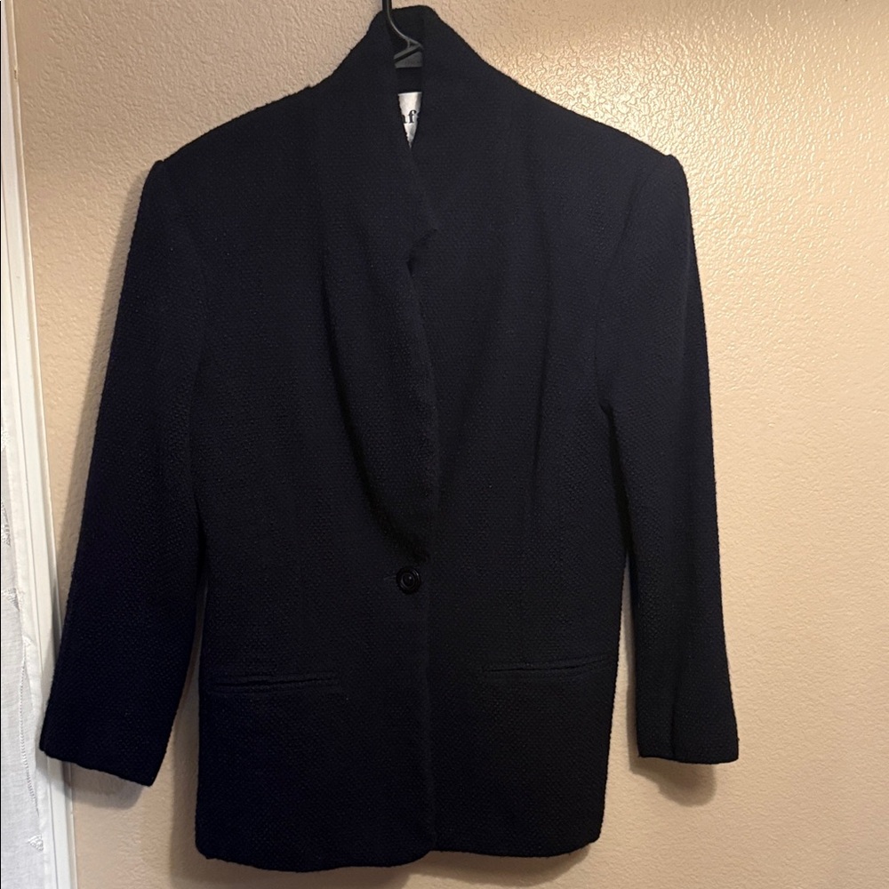 Rafael Midnight Blue Textured Jacket